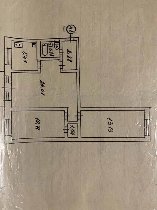 44кв-л Перша лінія! 3кім.кв. Вся з Ремонтом на 2 поверсі! 16 лікарня