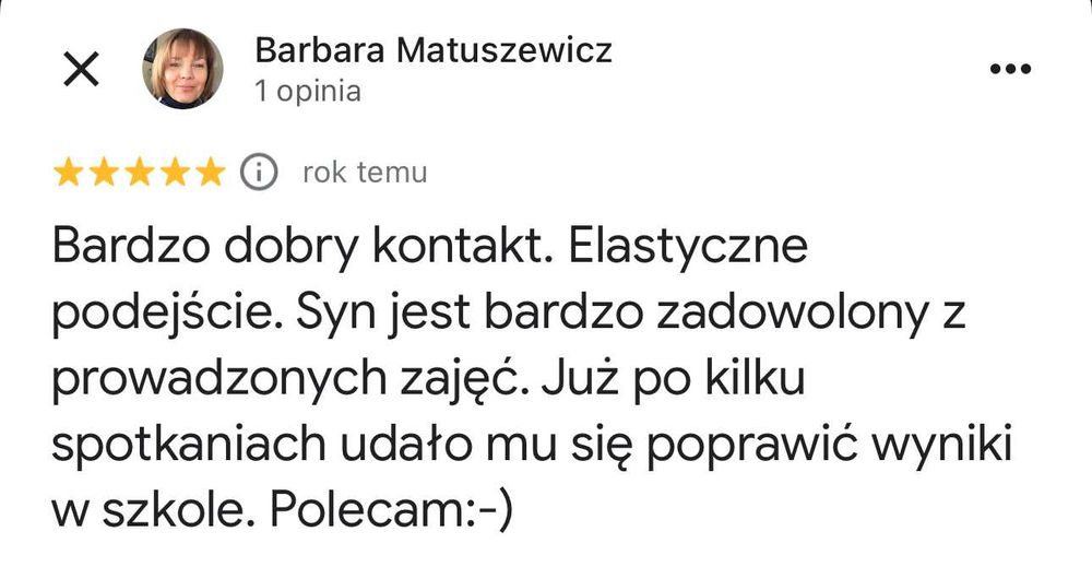 Korepetycje z nauczycielką chemii Szkoła Średnia Rozszerzenie