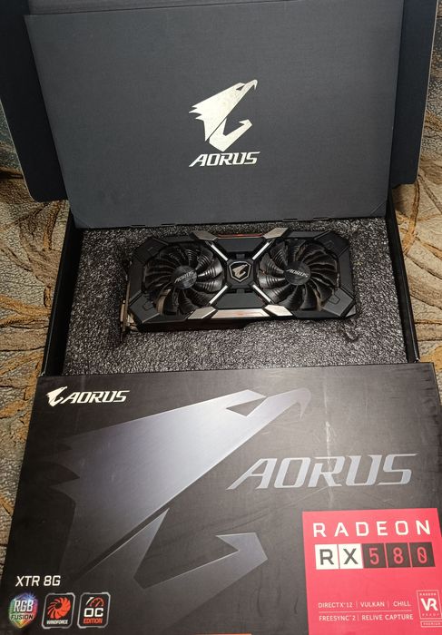 Відеокарта AMD Radeon RX 580 8Gb GDDR5 AORUS XTR Gigabyte