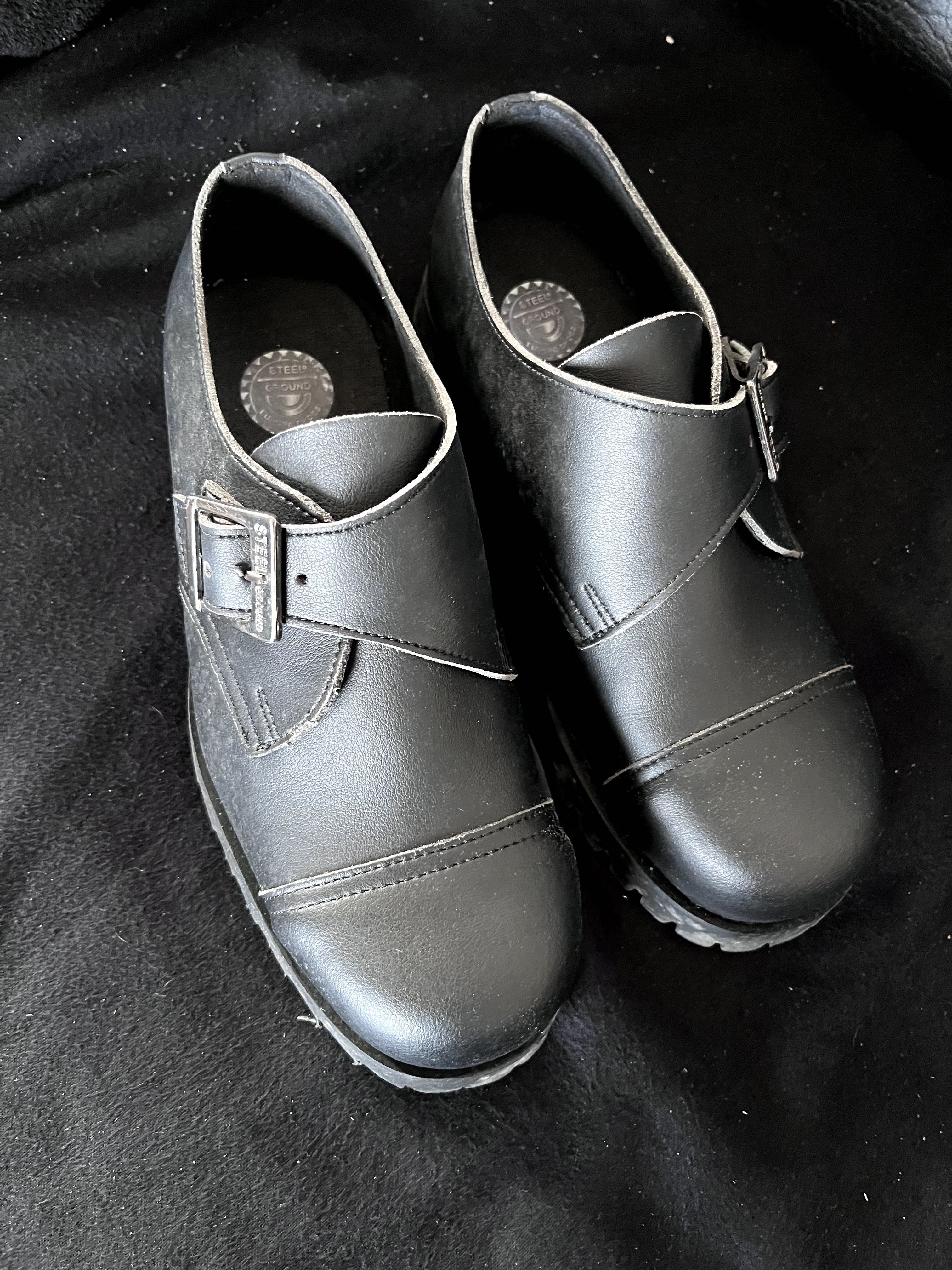 Sapatos Steelground pele Pretos (mate) 40