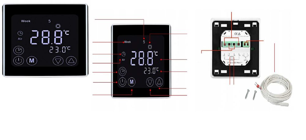 Pokojowy regulator temperatury Floureon HY03WE4