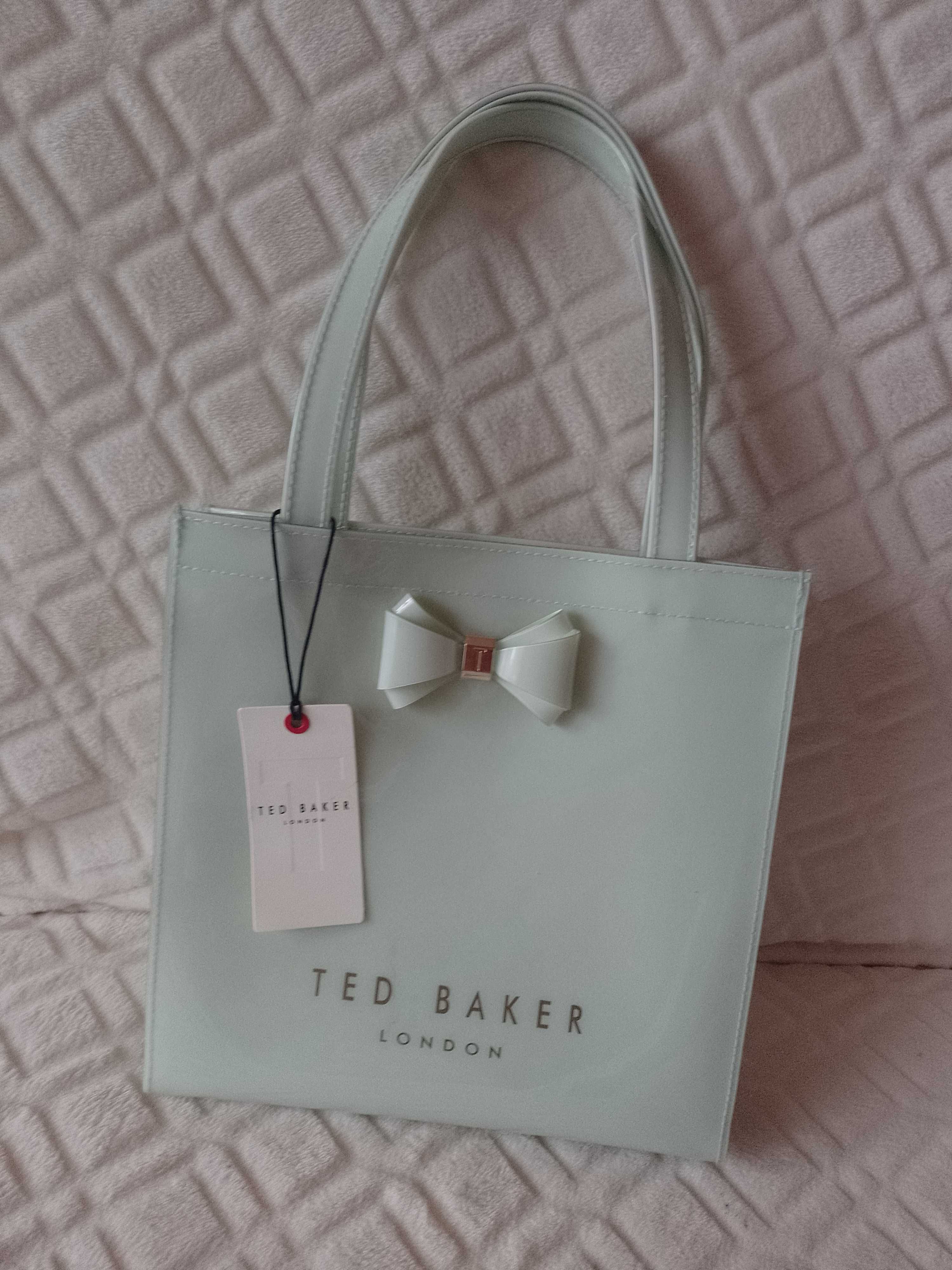 Ted Baker/ Miętowa torebka do ręki z Londynu, NOWA