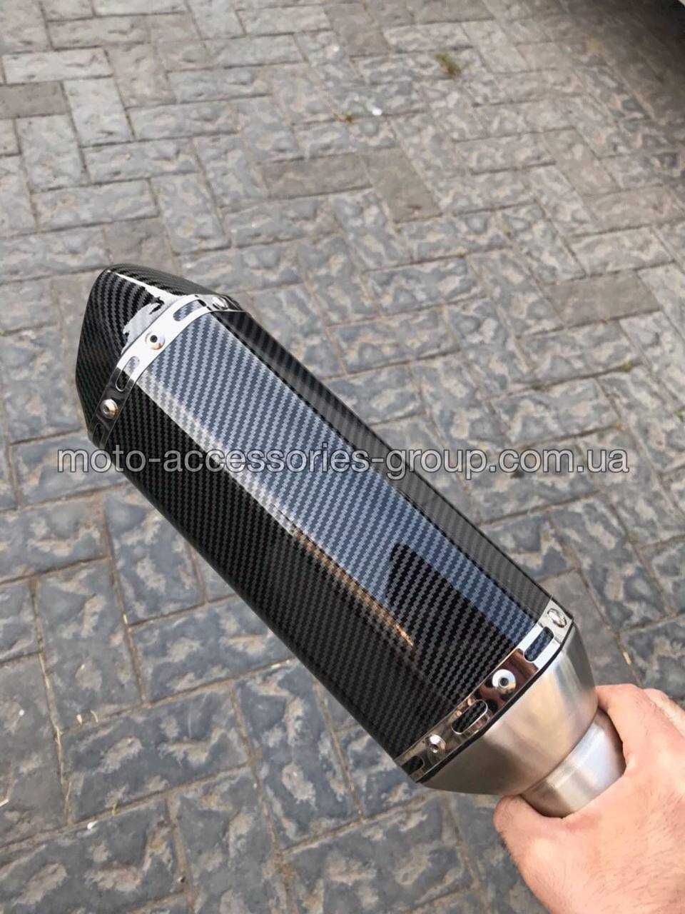 Мото прямоток прямоточний Akrapovic Carbon прямоточный глушитель