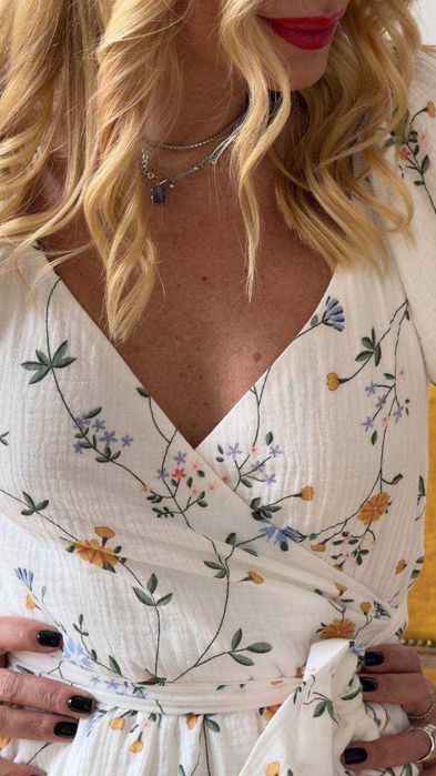 Сукня муслінова на запах максі M/L