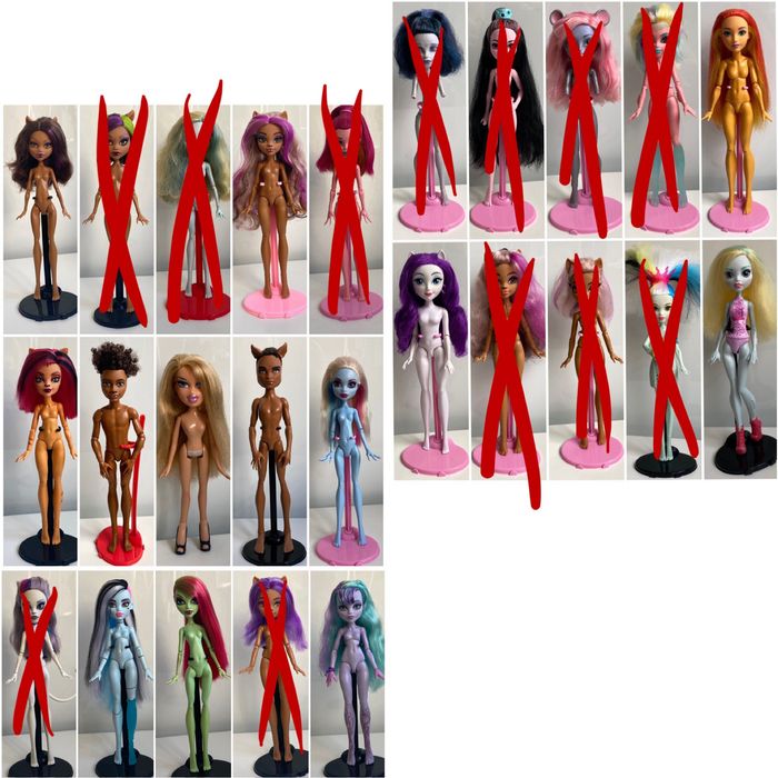 Ляльки Монстер Хай нюд Френки Штейн Лагуна Клодин Братц Ель Іді Раріті