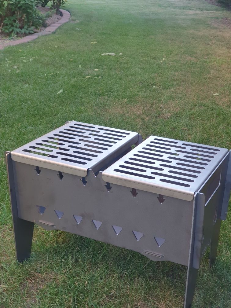 Grill Mangal składany walizka Solidny blacha 2mm na 7/8 szampurów