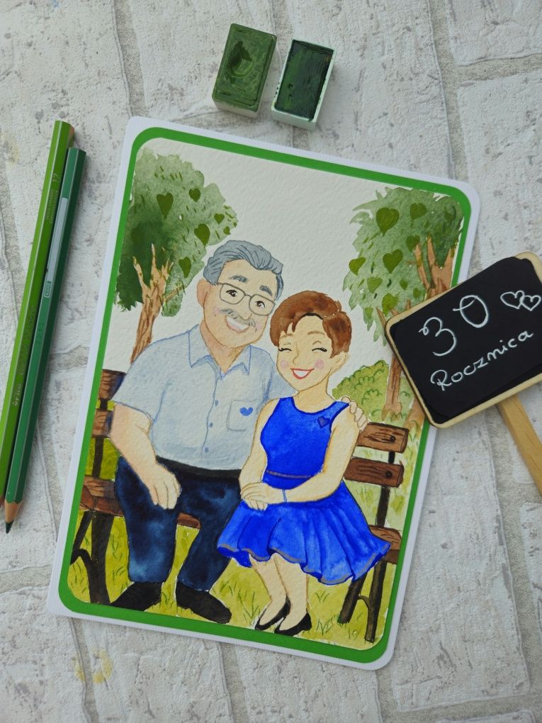 Personalizowana kartka urodzinowa pożegnanie z pracy chrzest ślub