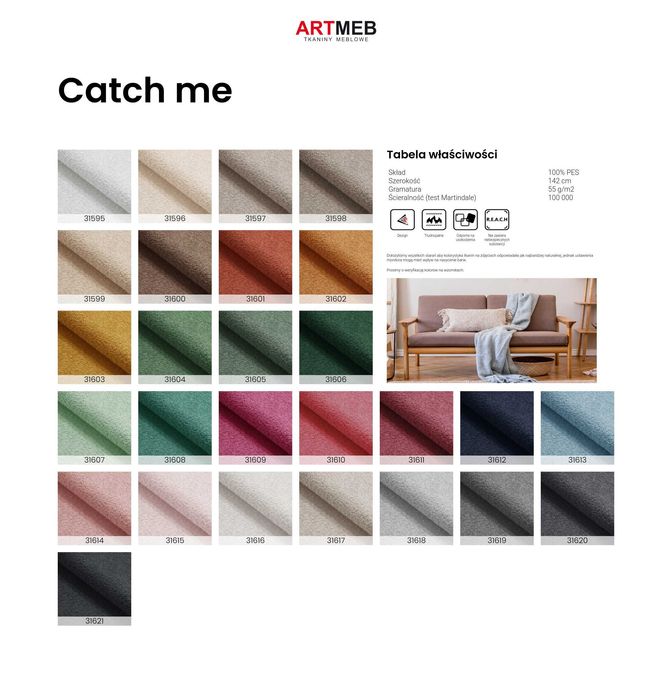 Skandynawska kanapa Kopenhaga tkanina boucle baranek funkcja spania