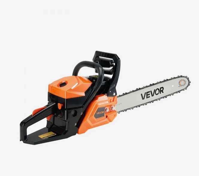 F1326 Potente motosserra Vevor 58cc lâmina  50cm depósito 50ML 2,7 hp