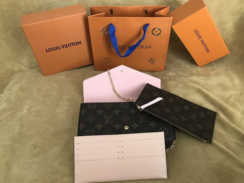 Torebka wieczorowa LOUIS VUITTON felice + pudełko premium jakość skóra