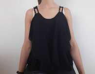 Blusa preta larga