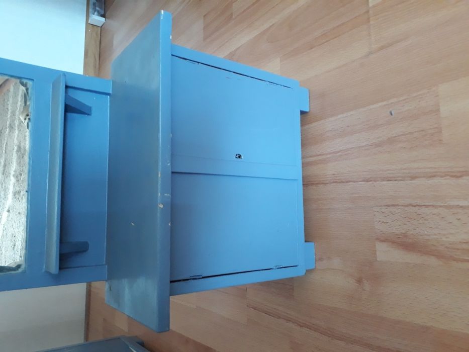 Piękna duża sypialnia dla lalek drewniana z czasów PRL.