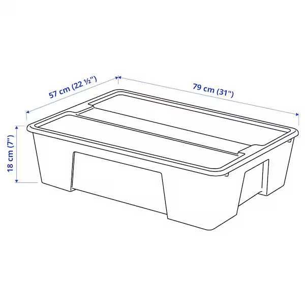 NOVA - Caixa Arrumação IKEA SAMLA - 79x57x18 cm