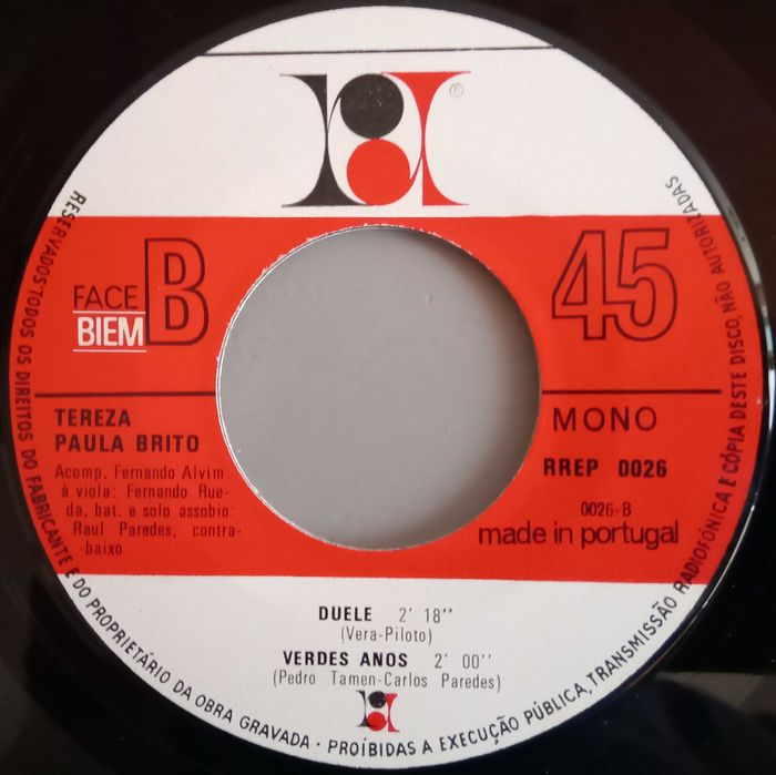 Teresa Paula Brito	- - - - -	Em Quatro Canções Para Fim de Noite	- 	EP