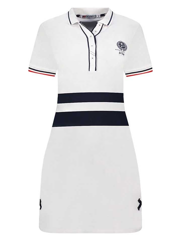 Sukienka polo w kolorze białym Geographical Norway