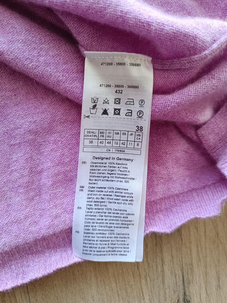 Sweter kaszmirowy 100% kaszmir Gerry Weber rozmiar 38