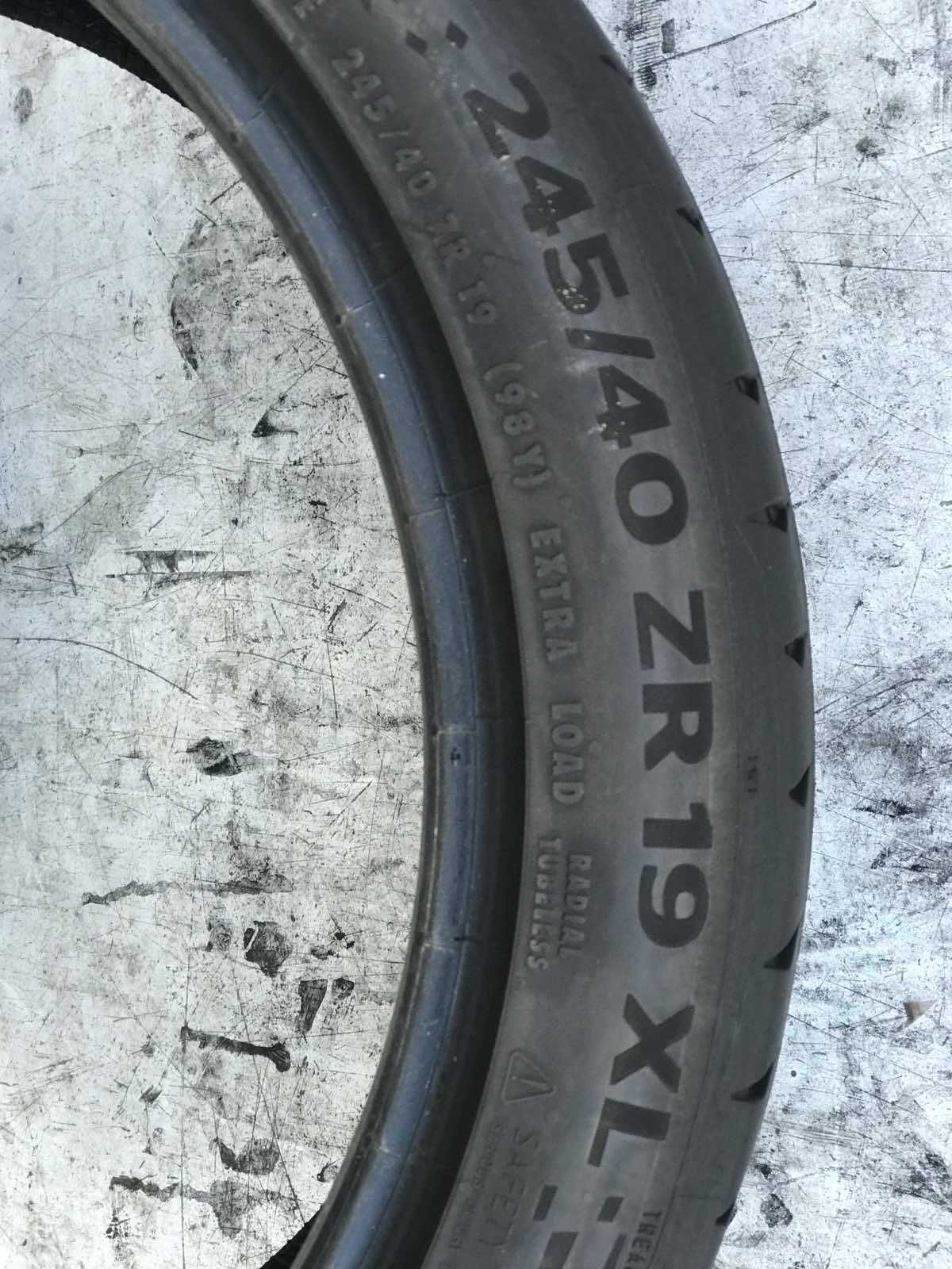 Шины Continental Sport 7 245/40R19 Пара Лето Б/у Склад Оригинал