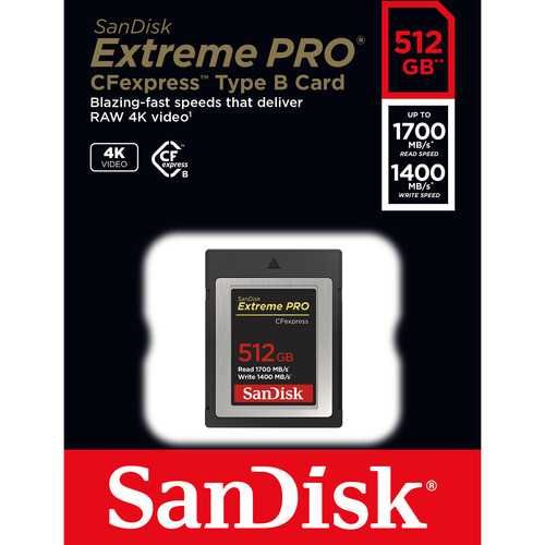 Карта пам'яті SanDisk 512GB Extreme Pro CFexpress Type B