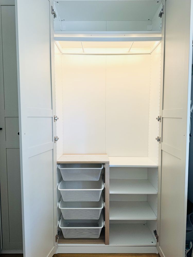 Szafa Ikea Pax, flisberget, jasnobeżowa, narożna