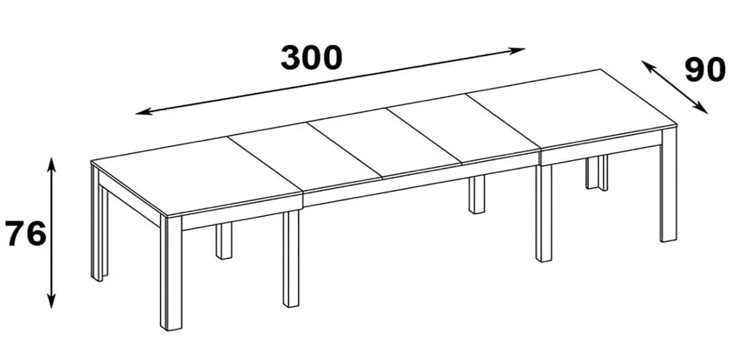 Stół 160- 300 cm wenge