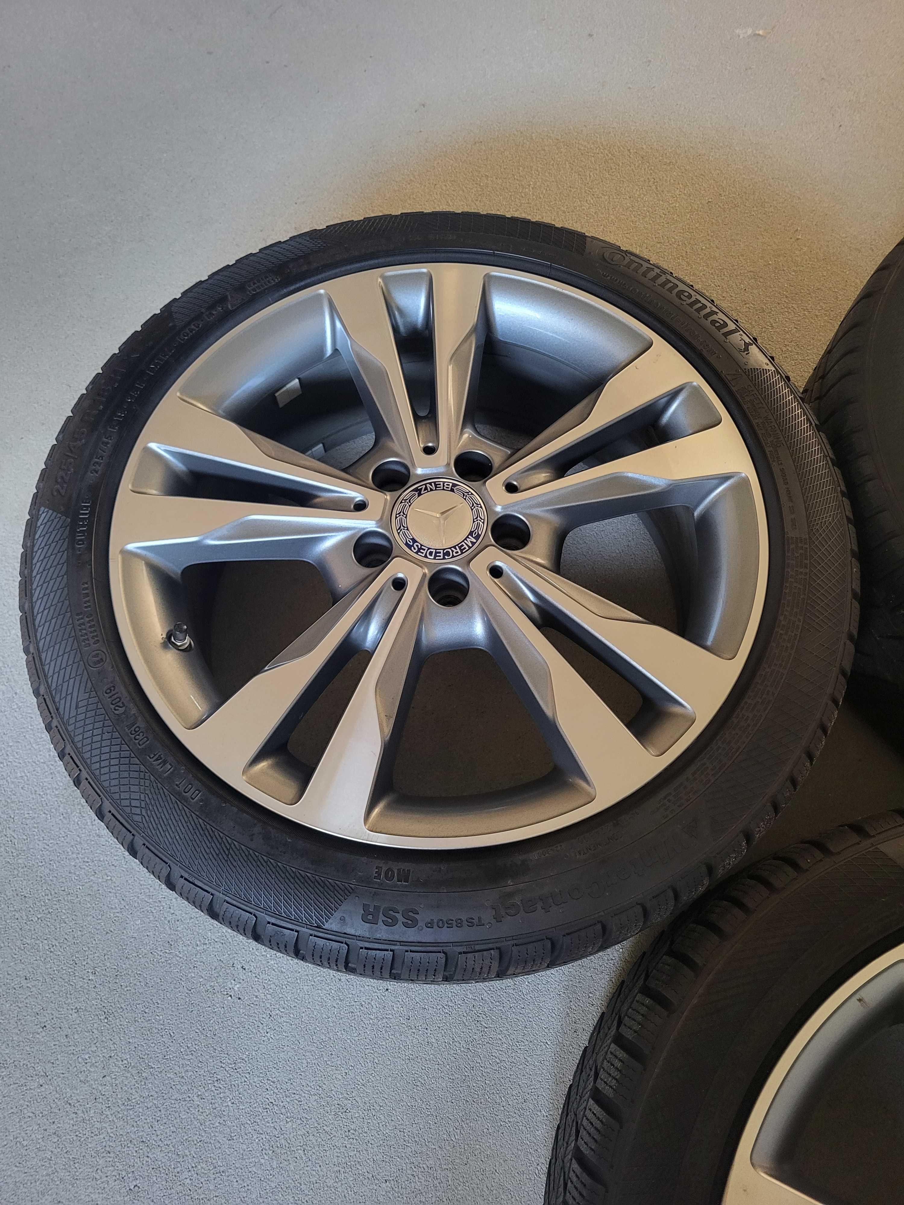 Koła zimowe 18 Cali 5x112 Continental 225/45/18 et44 Mercedes CLA C E