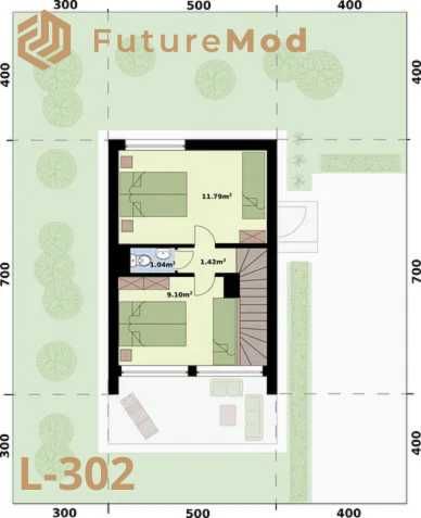 Domek szkieletowy L-302 35m2