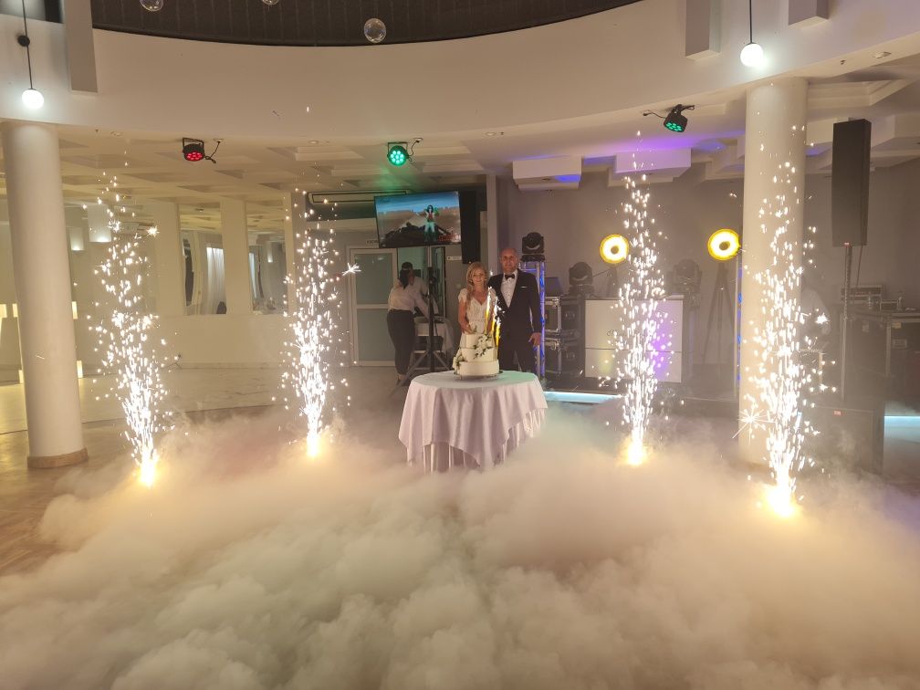 Cieżki Dym CO2, Fontanny,Wiatraki skier, Flary Kolorowe,VIDEOBUDKA 360