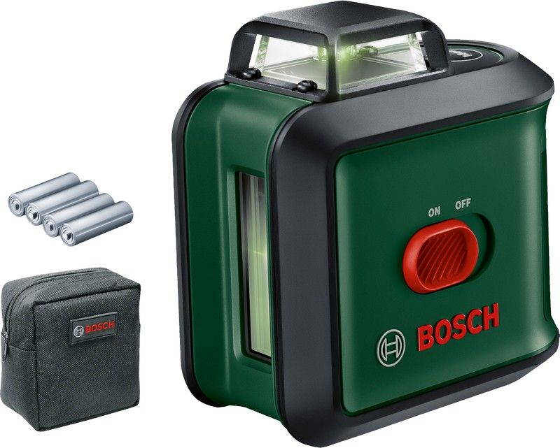 Laser krzyżowy Bosch 360-stopniowa precyzja 20m komplet |promocja|