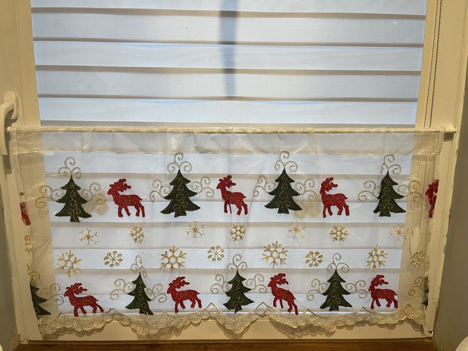 Firana zazdrostka świąteczna