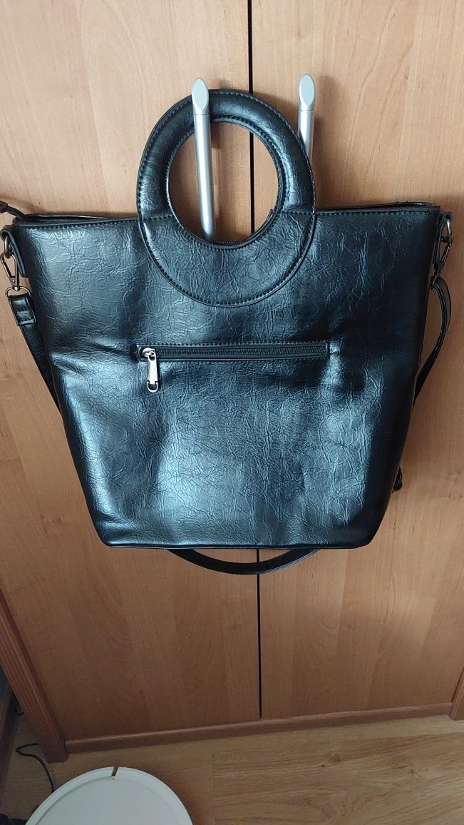 Torebka shopper koloru czarnego