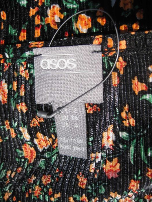 Красивое цветочное лёгкое платье плиссе ASOS