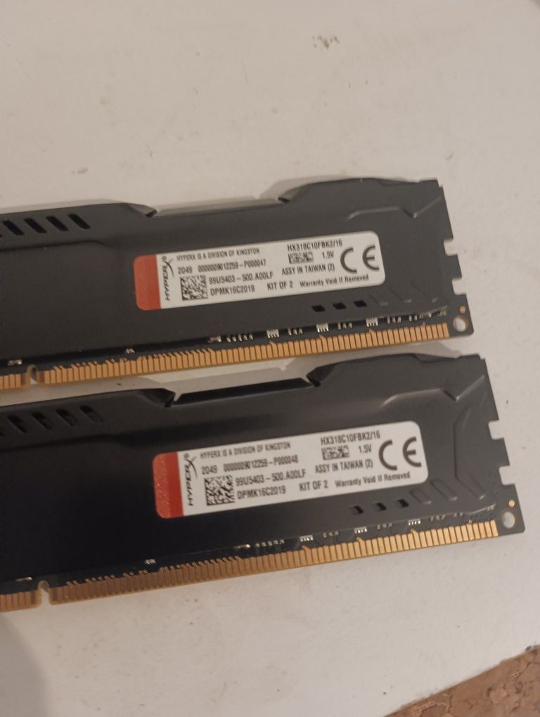 Pamięć RAM HyperX Fury DDR3 16GB 2x8GB 1866MHz CL10 1.5V HX318C10FBK2/