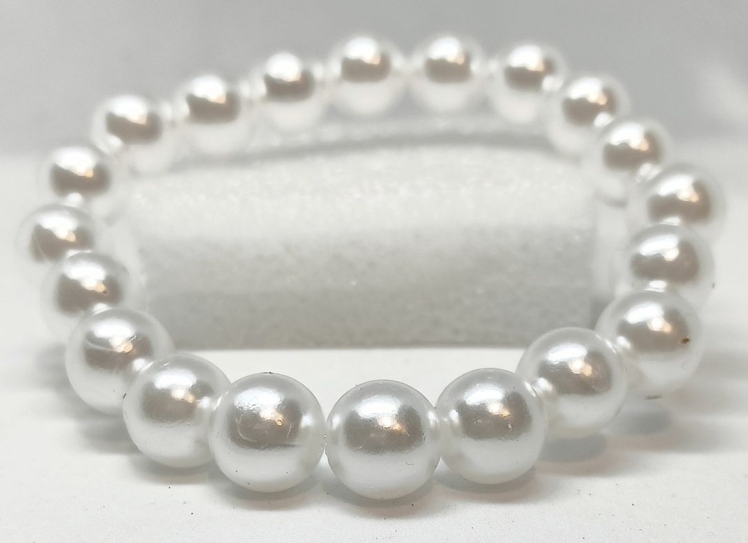 Bransoletka białe perły