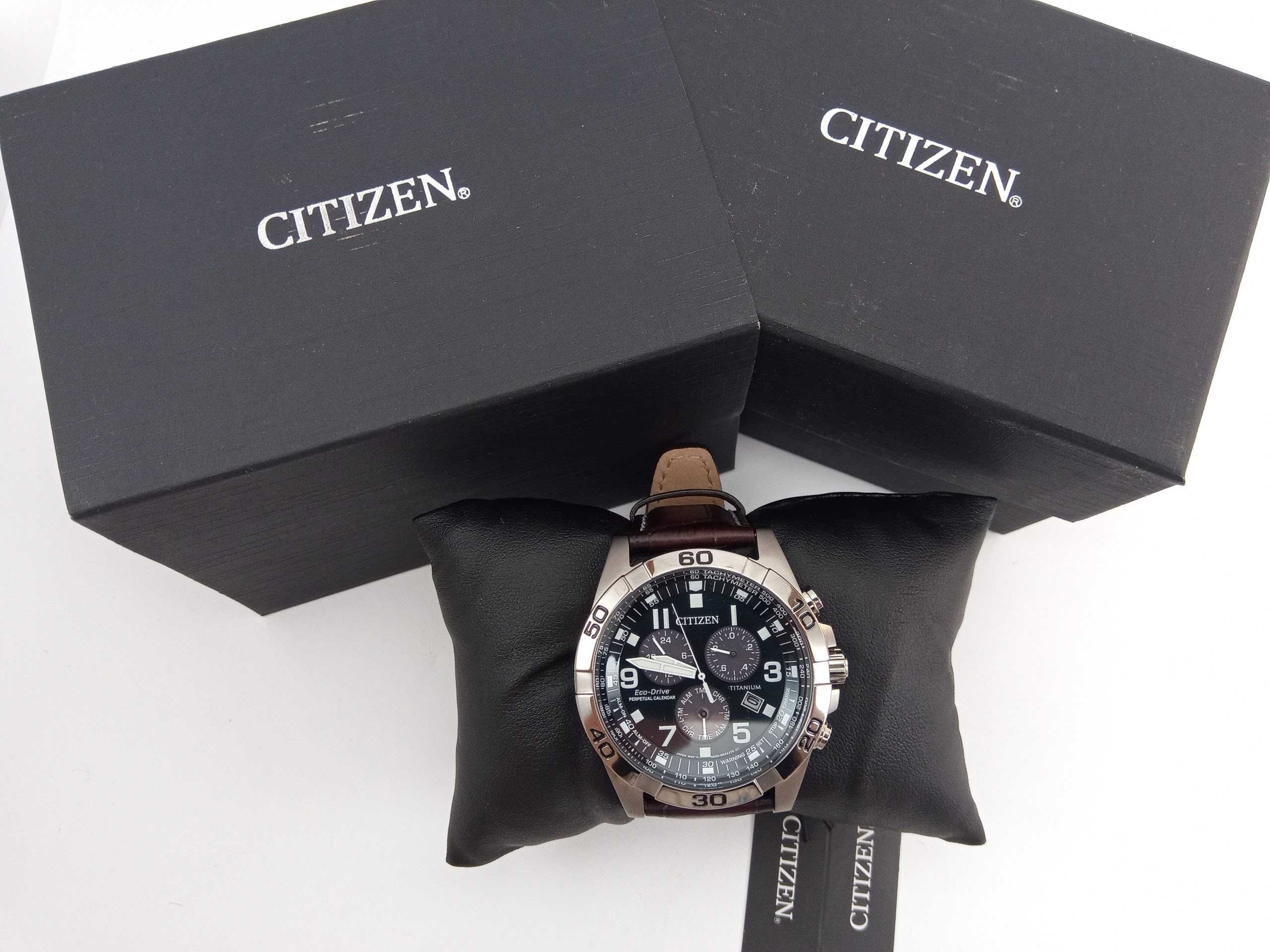 Титановые японские мужские часы Citizen Eco-Drive BL5551-06L, годинник