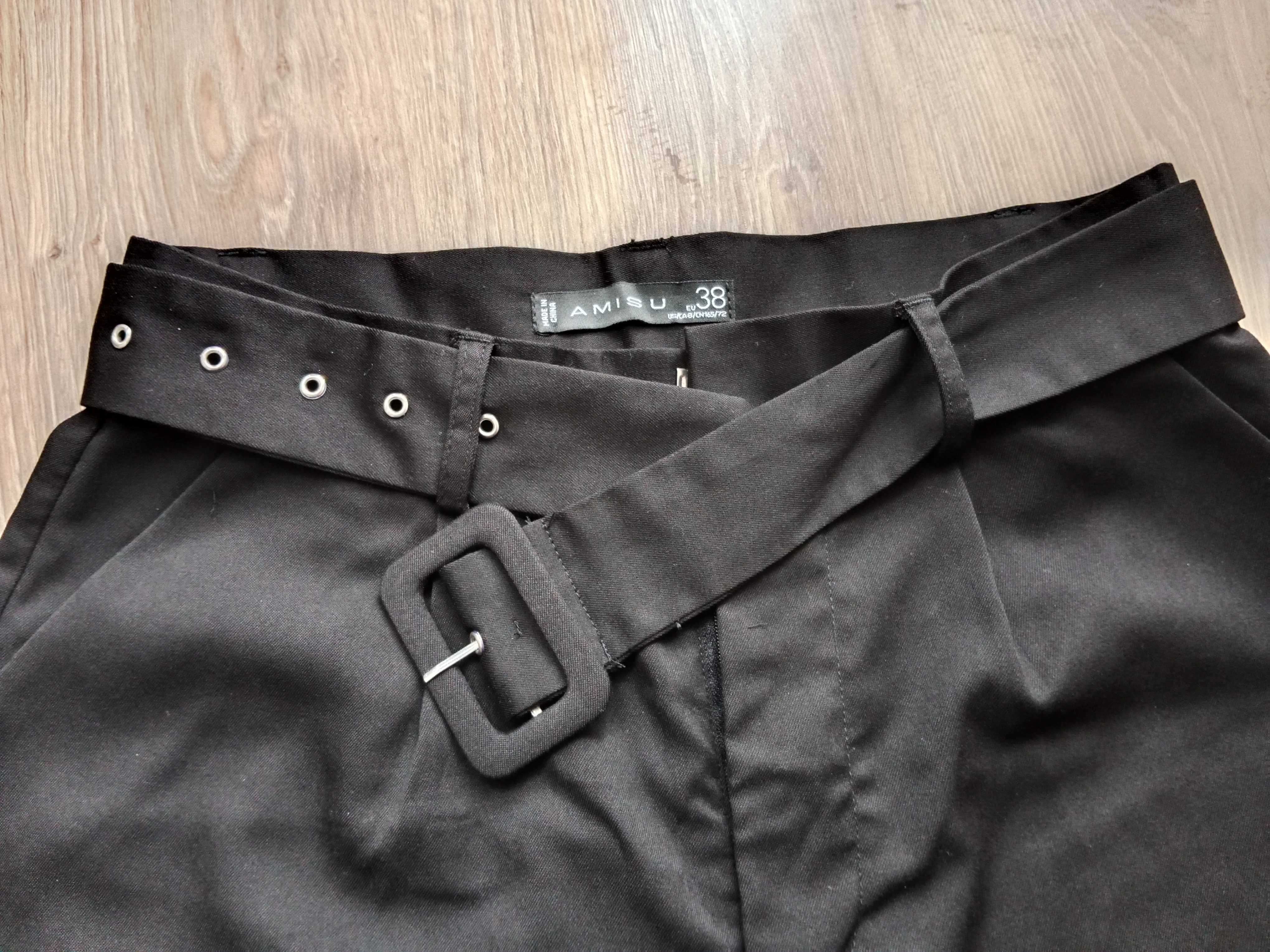 spodnie spodenki krótkie czarne rozm 38