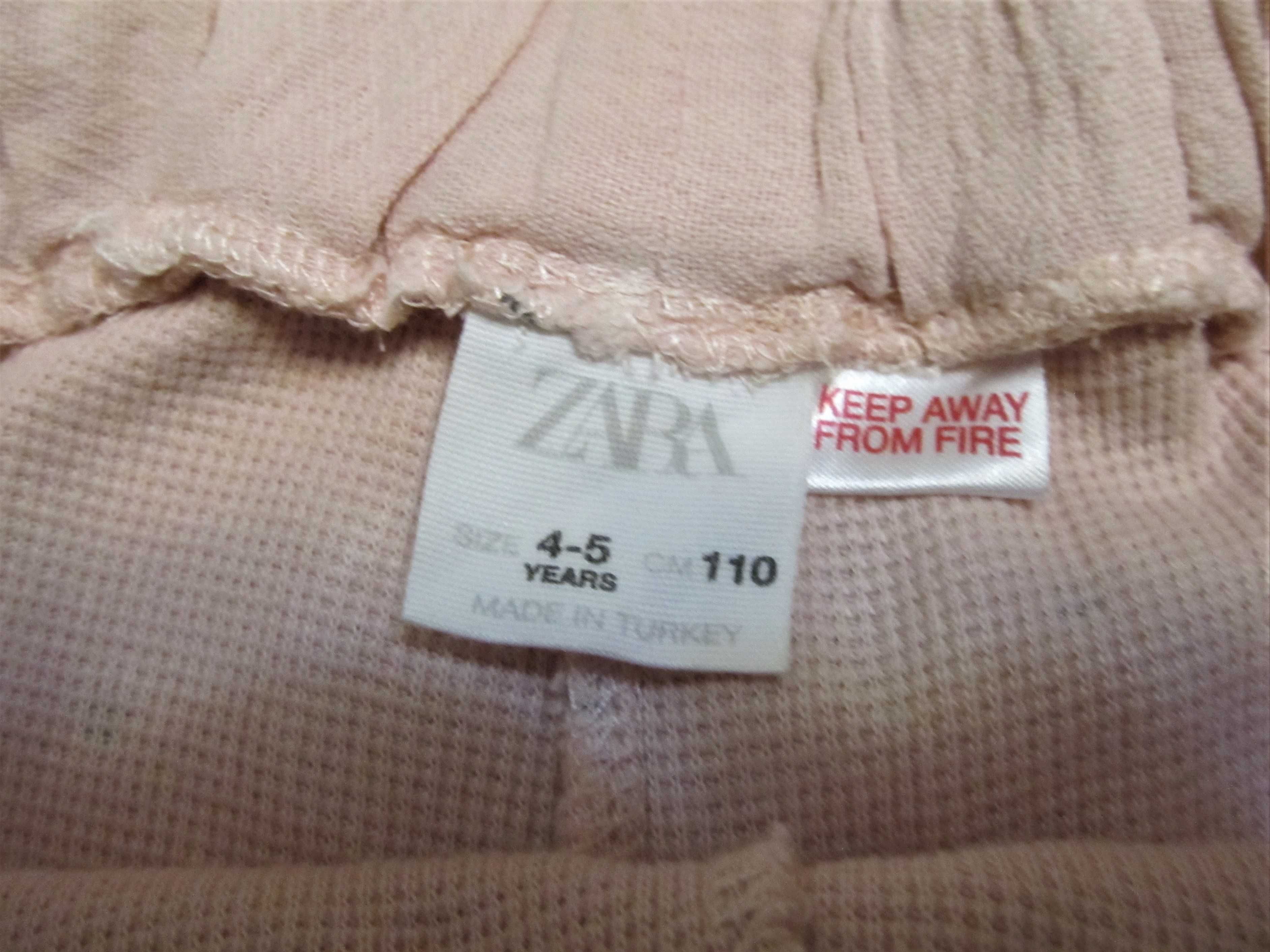 ZARA Стильный трикотажный комбинезон бриджи на бретельках 4-5 лет