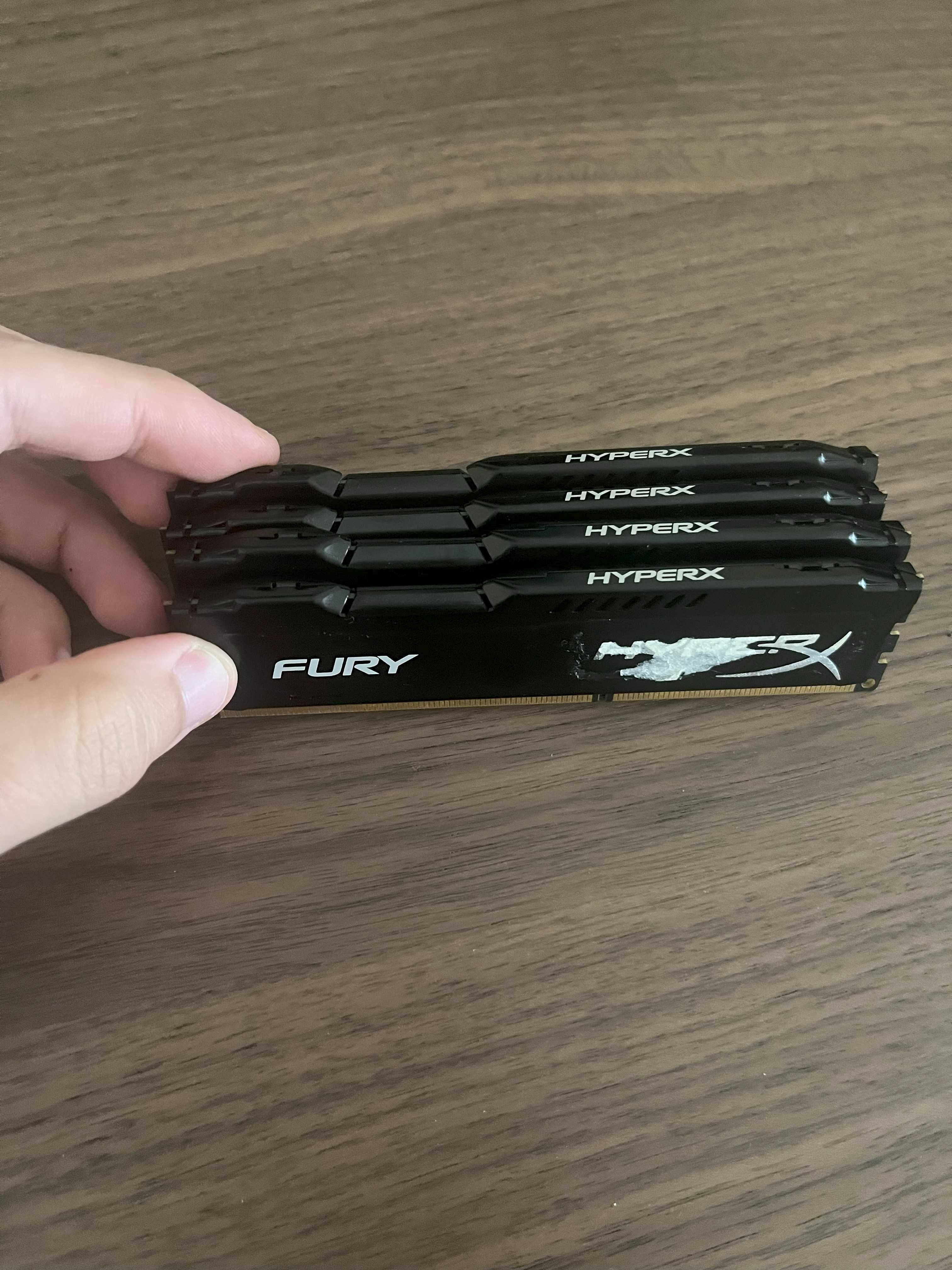 4x Kingston Technology FURY Black 4GB 1600MHz DDR3 HyperX