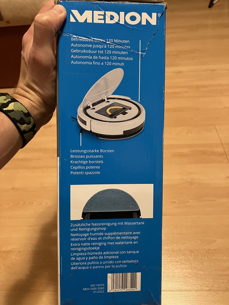 Robot sprzątający odkurzacz samobieżny Medion jak iRoomba nowy