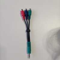 Adapter RCA Component Video RGB CBF kabel sygnałowy do telew