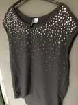 Bluzka H&M grafit cekiny