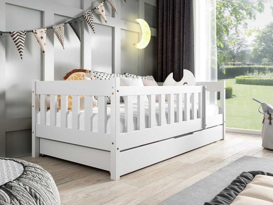Sosnowe łóżko dziecięce POLA 160x80 cm z materacem! PRODUCENT