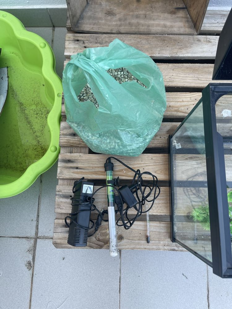Aquario para peixes com luz led