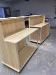 Dwustanowiskowy Bar mobilny Lada drewniany 240x64