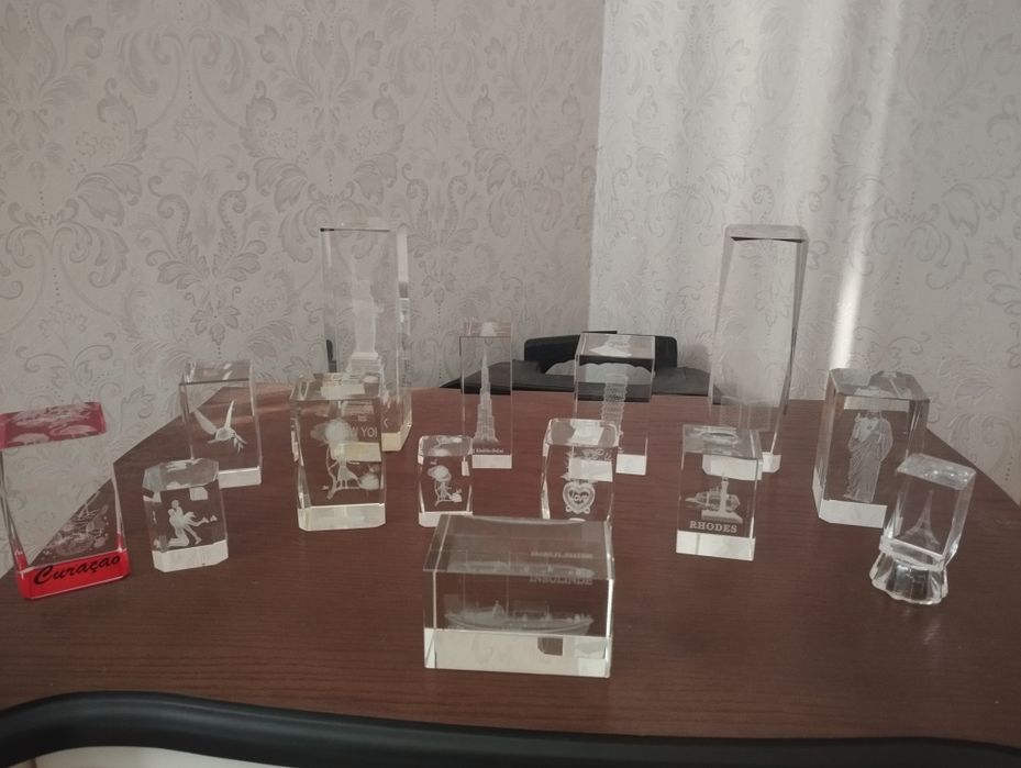 Вінтаж 3D скло з малюнками