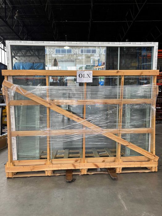 Witryna/okno DRUTEX IGLO EDGE 287x239 – 3-szybowa, praktycznie nowa