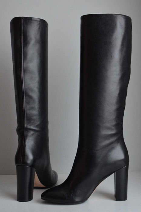 BEZ SZWÓW wsuwane WYGODNE całe z NATURALNEJ SKÓRY kozaki The Seller 40