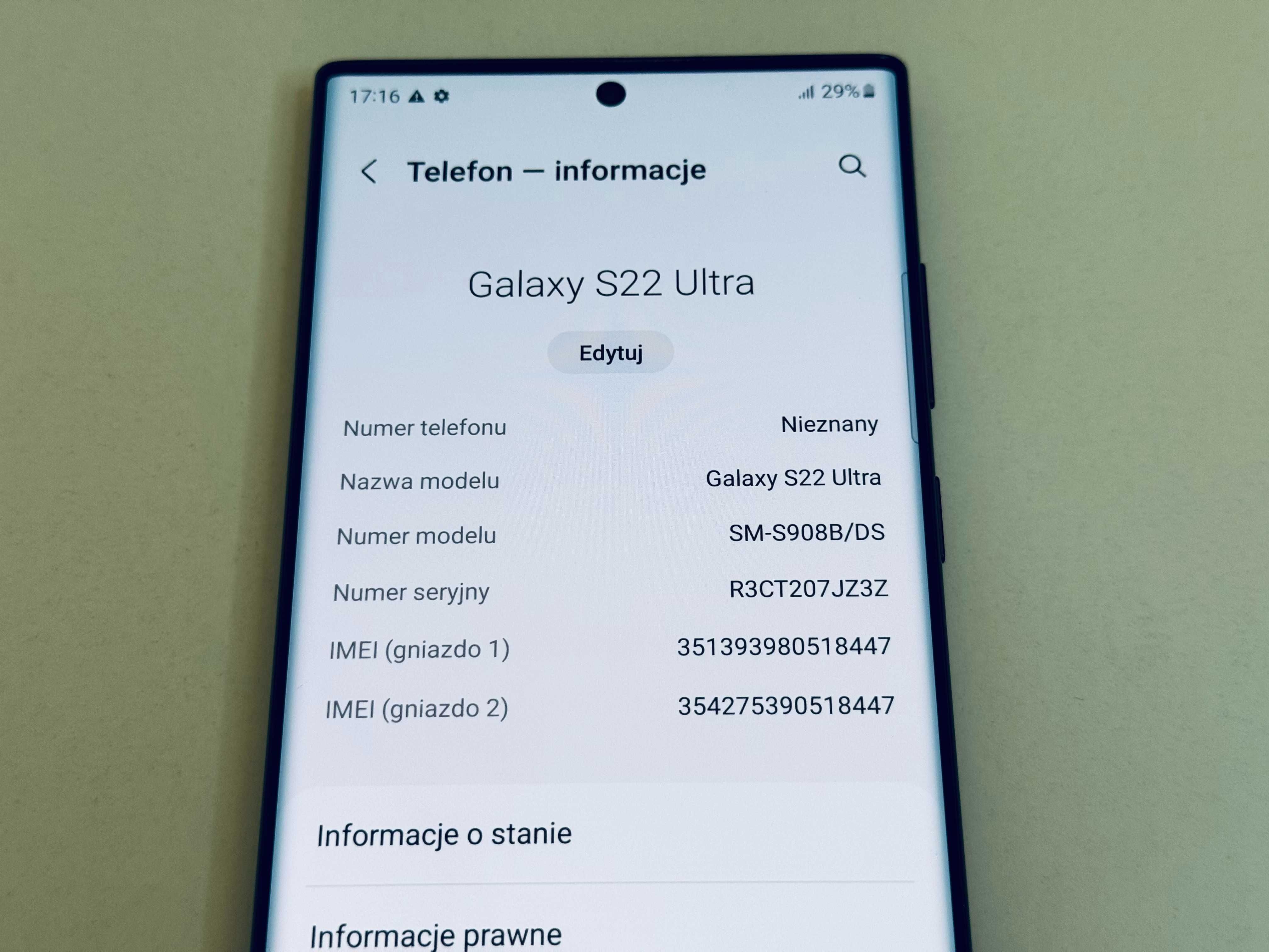 Samsung Galaxy S22 Ultra 5G 128GB Czarny Super Stan