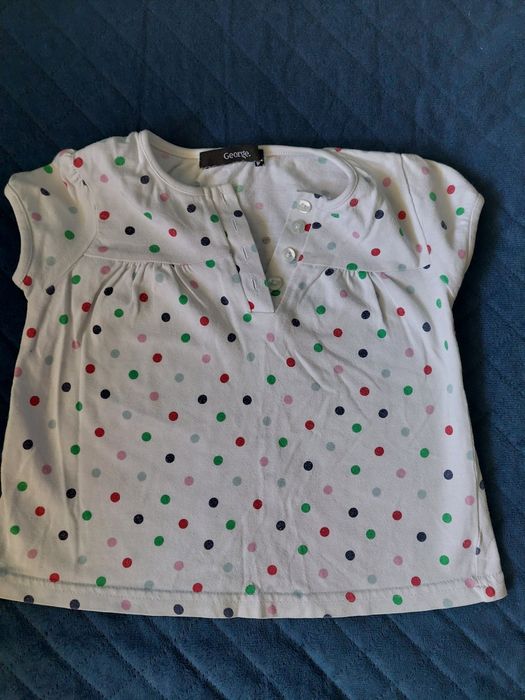 Bluzka w kropeczki marki George rozmiar 80