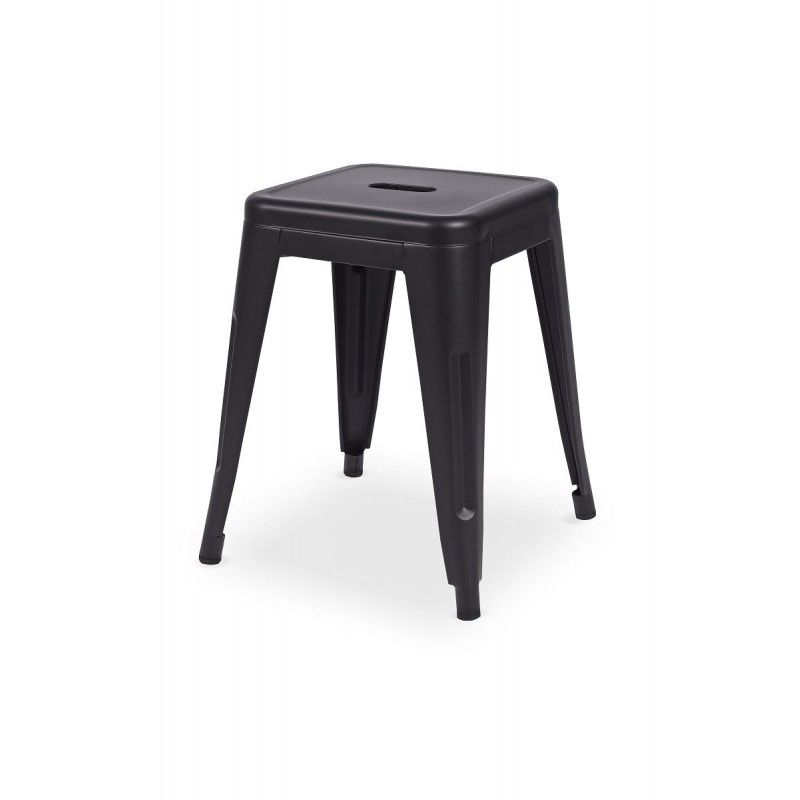 Czarny metalowy stołek Paris Tolix Lix taboret krzesło