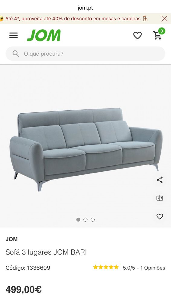 Sofá 3 lugares JOM